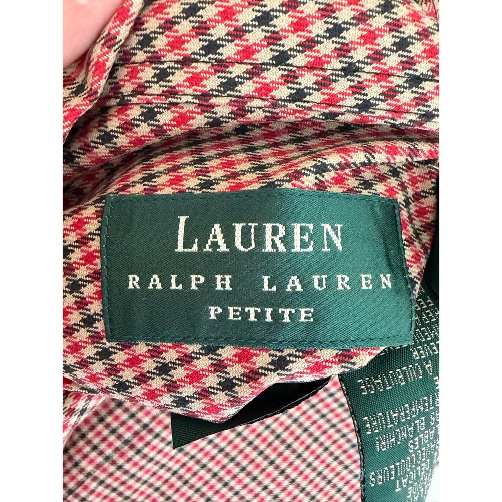 Lauren Ralph Lauren Reversible Cotton Jacket Black Houndstooth Petite NWT - Picture 7 of 9